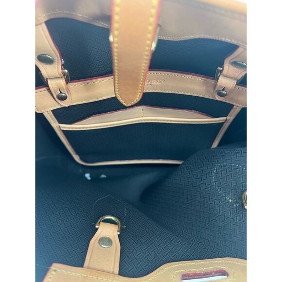 Dooney & Bourke Cabriolet Gray Canvas Tote with Leather trim - Picture 10 of 11